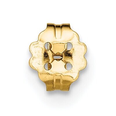 Heavy Weight Push On Thread Off Ear Nut 14k Yellow Gold YG2689, MPN: YG2689,