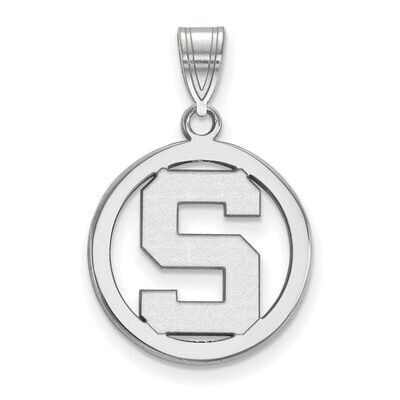 Michigan State University Sm Pendant in Circle Sterling Silver SS033MIS, MPN: SS033MIS, 886774690148
