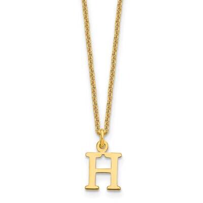 Letter H Initial Pendant with Chain 14k Gold Cutout XNA727Y/H, MPN: XNA727Y/H, 191101672590