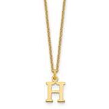 Letter H Initial Pendant with Chain 14k Gold Cutout XNA727Y/H, MPN: XNA727Y/H, 191101672590