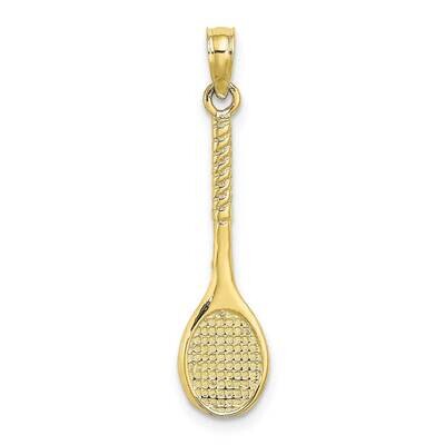 3-D Tennis Racquet Pendant 10k Gold 10C3541, MPN: 10C3541,