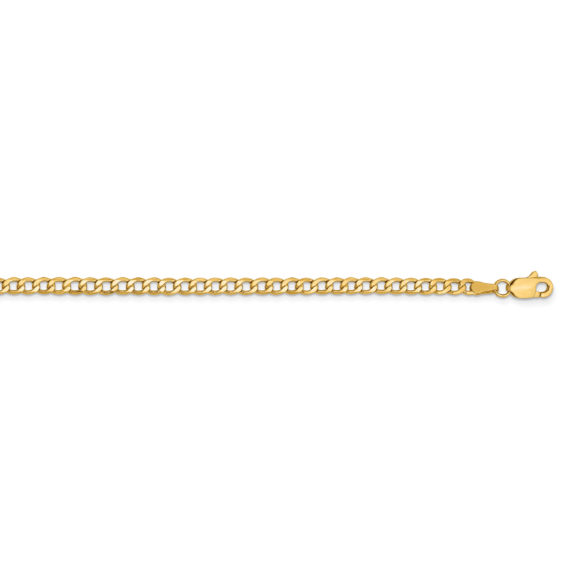 16 Inch 2.85mm Semi-Solid Curb Link Chain 14k Yellow Gold BC192-16, MPN: BC192-16, 886774570259