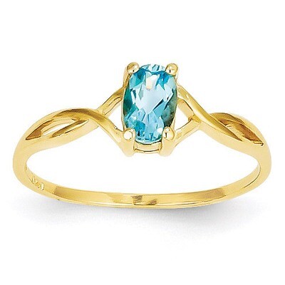 Blue Topaz Birthstone Ring 14k Gold XBR237, MPN: XBR237, 883957444857