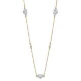 Polished Diamond-Cut Hearts Necklace 14k Two-Tone Gold SF2942-18, MPN: SF2942-18, 883957932880