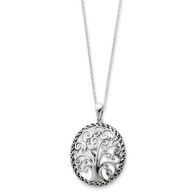 Tree of Life 18 Inch Necklace Sterling Silver Antiqued QSX126, MPN: QSX126, 883957715803
