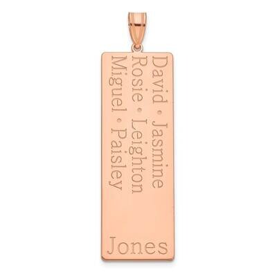 6 Name Family Pendant 10k Rose Gold 10XNA1280R, MPN: 10XNA1280R,