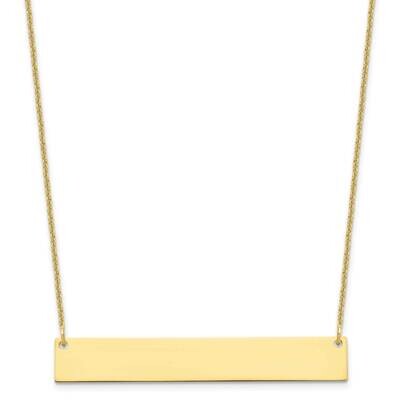 Polished Blank Bar Necklace 10k Gold Large 10XNA1207Y, MPN: 10XNA1207Y,