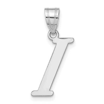 Letter I Initial Pendant 14k White Gold Polished YC1440WI, MPN: YC1440WI, 196904083345