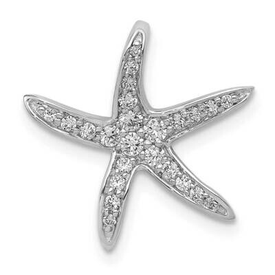 Starfish Chain Slide Pendant 14k White Gold Diamond PM5207-025-WA, MPN: PM5207-025-WA, 883957515540