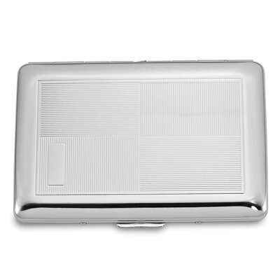 Rectangle Design Business Card Case Silver-tone GM16879, MPN: GM16879, 788089079659
