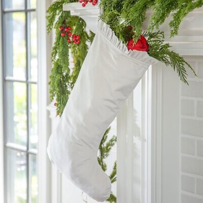 Crown Velvet Large Stocking Cream Stocking05