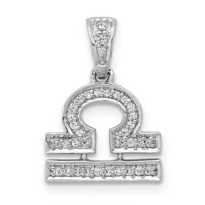 Libra Pendant 14k White Gold Diamond PM4108-012-WA, MPN: PM4108-012-WA, 883957297699