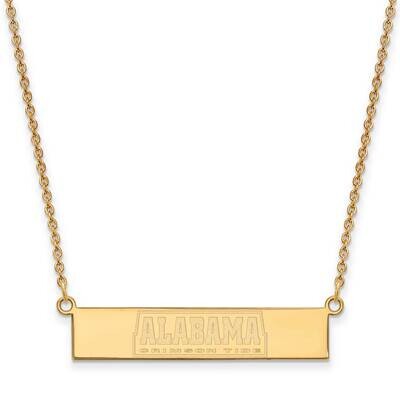 The University of Alabama Small Bar Necklace Gold-plated Sterling Silver GP094UAL-18, MPN: GP094UAL…