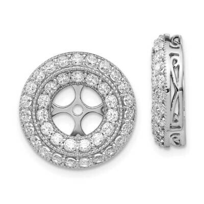 Fancy Diamond Earring Jackets 14k White Gold EJM5311-200-WA, MPN: EJM5311-200-WA, 886774126807