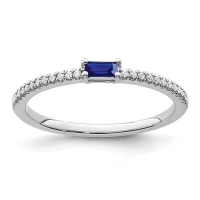 Sapphire and Diamond Ring 14k White Gold Polished RM8344-SA-007-WA, MPN: RM8344-SA-007-WA,