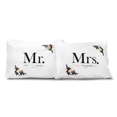Set of 2 Mr and Mrs Pillow Cases GM22826, MPN: GM22826, 603799583244