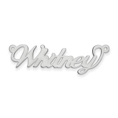 Rose Plated .027 Gauge Polished Name Pendant Sterling Silver XNA140RP, MPN: XNA140RP,