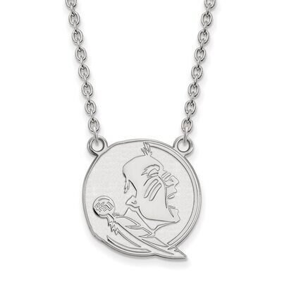 Florida State University Large Pendant with Necklace Sterling Silver SS055FSU-18, MPN: SS055FSU-18,…