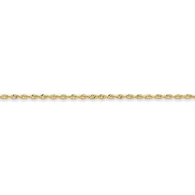 2.0mm Diamond-cut Extra-Light Rope Chain 7 Inch 14k Gold EXL016-7, MPN: EXL016-7, 886774398730