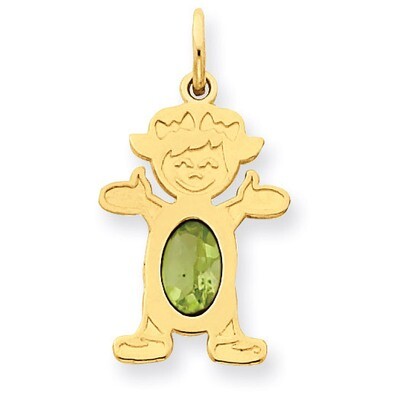 Girl 6x4 Oval Genuine Peridot-August 14k Gold XCK24, MPN: XCK24, 883957294858