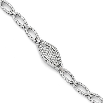 Bracelet Sterling Silver &amp; Cubic Zirconia QMP1026-7.5, MPN: QMP1026-7.5, 191101471322
