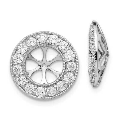 Earring Jackets 14k White Gold Diamond EJM5300-100-WA, MPN: EJM5300-100-WA, 886774024646