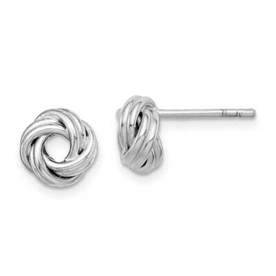 Love Knot Post Earrings Sterling Silver Rhodium Plated QE14936, MPN: QE14936, 883957937502