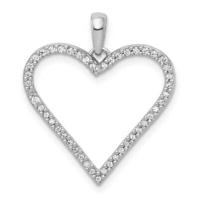 1/6Ct. Diamond Heart Pendant 14k White Gold PM4871-016-WA, MPN: PM4871-016-WA, 818050011903