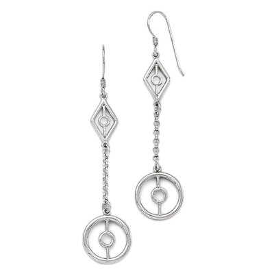 Leslie&#39;s Polished Finish Hook Dangle Earrings - Sterling Silver HB-QLE500, MPN: QLE500, 886774970417