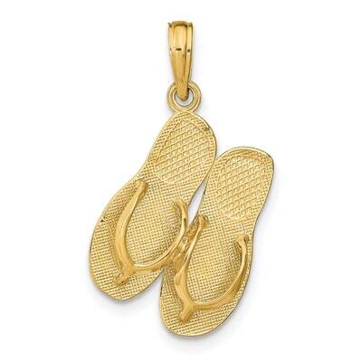 St. Thomas Reversible Flip Flops Pendant 14k Gold K8177, MPN: K8177, 63721808874