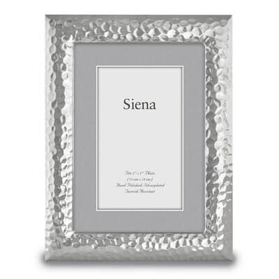 Hammered 5X7 Photo Picture Frame Silver-plated GM17215, MPN: GM17215, 820036019667