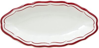 Gien Filet Rouge Pickle Dish 1830CRAV22, MPN: 1830CRAV22, 840769049489