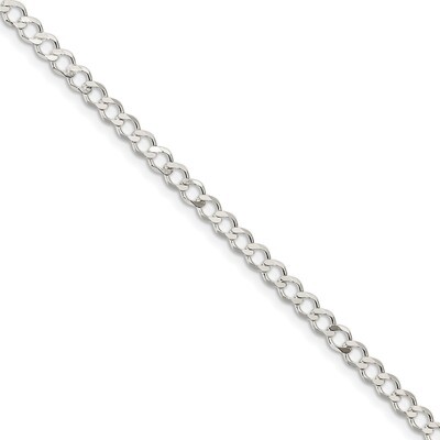 8 Inch 4.5mm Polished Flat Curb Chain Sterling Silver QLFB100-8, MPN: QLFB100-8, 886774086736