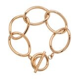 Nikki Lissoni Rose Gold-plated Bracelet of 19cm with 5 Links of 27 x 37mm A T-Bar Closure B1132RG19…