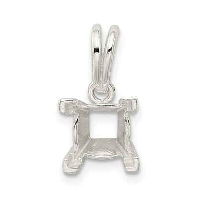 Princess 5.0mm V-End Loose Bail Pendant Setting Sterling Silver SS3241, MPN: SS3241,