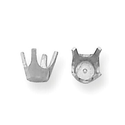 Round 4-Prong Closed Back .01ct. Setting 14k White Gold WG110, MPN: WG110,