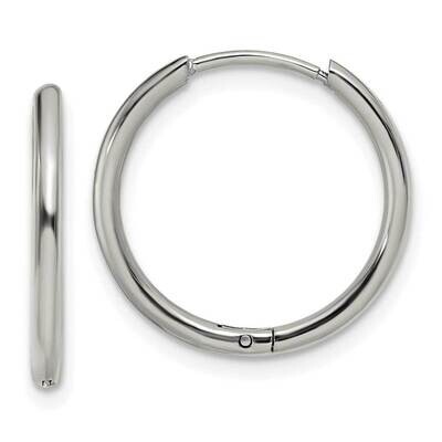 1.6mm Hinged Hoop Earrings Stainless Steel Polished SRE1453, MPN: SRE1453, 191101866647