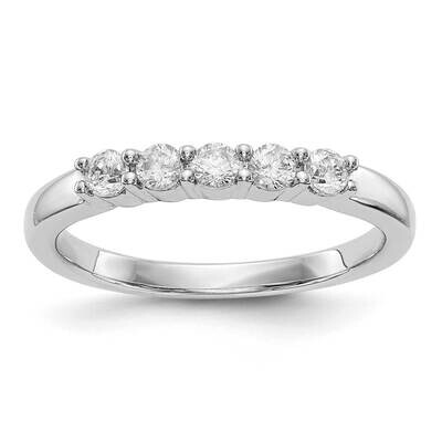 Diamond Vs/Si, D E F, 5-Stone Band 14k White Gold True Origin Lab Grown RM3286B-030-WLD, MPN: RM328…