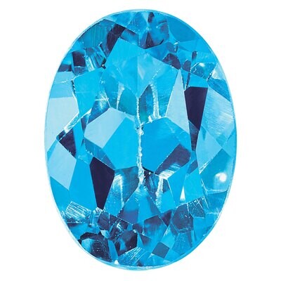 Blue Topaz 10X8mm Oval AA Quality Gemstone BT-1008-OVF-AA, MPN: BT-1008-OVF-AA,