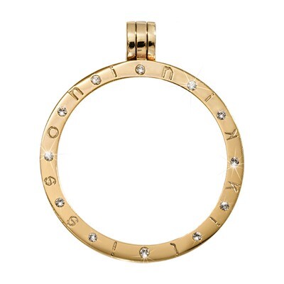 Nikki Lissoni Gold-Plated Pendant with 12 Swarovski Stones 35mm Coin Holder P06GM, MPN: P06GM, 8718…