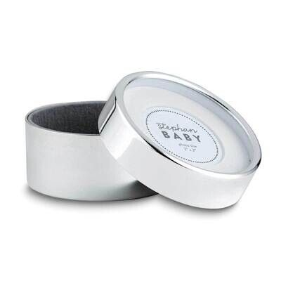 Silver-plated Photo Keepsake Round Box GM24413, MPN: GM24413,