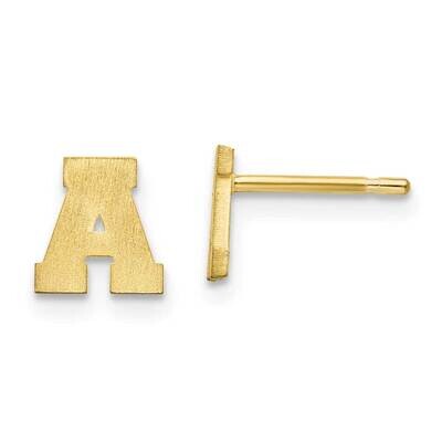 Initial Letter A Post Earrings 10k Gold Brushed 10XNE45Y/A, MPN: 10XNE45Y/A,