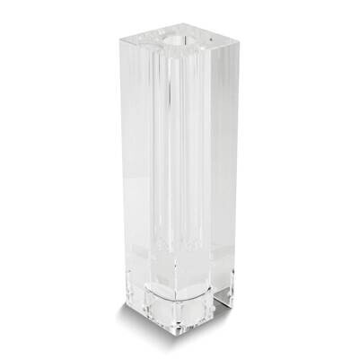 Medium Rectangular Crystal Glass Bud Vase/ Tealight Candle Holder GM26045M, MPN: GM26045M,