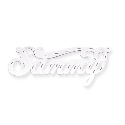 0.013 Gauge Polished Diamond-cut Nameplate 14k White Gold XNA148W, MPN: XNA148W, 191101541414