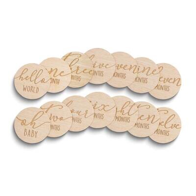 Monthly Wooden Age Milestone Baby Props GM25021, MPN: GM25021,