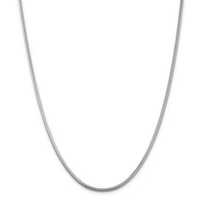 2.5mm Round Snake Chain 22 Inch Sterling Silver QSNL065-22, MPN: QSNL065-22,