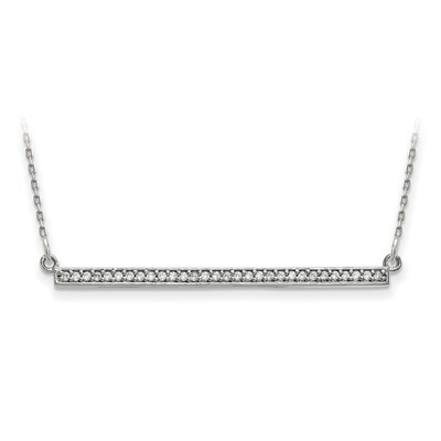 Diamond Bar Necklace 14k White Gold XP5031WA, MPN: XP5031WA, 886774759616