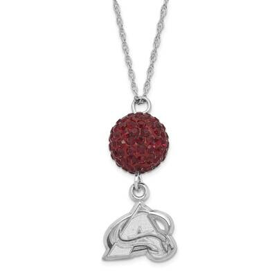 NHL Colorado Avalanche Crystal Ovation Necklace Sterling Silver AVA069N-SS, MPN: AVA069N-SS, 634401…