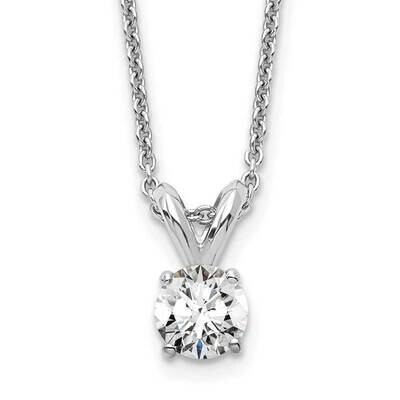 1/4Ct. Round Certified Lab Grown Diamond Vs/Si, D E F, Solitaire Pendant 14k White Gold PM4396-025C…