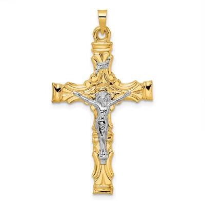 Solid Inri Crucifix Pendant 14k Two-Tone Gold XR1863, MPN: XR1863,